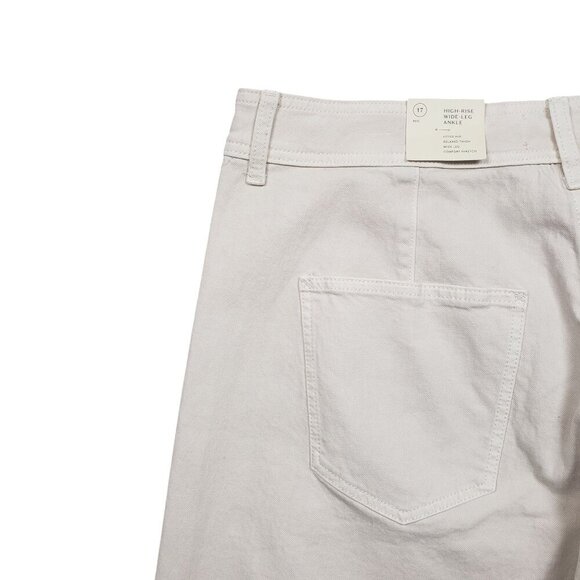 Universal Thread Wide Leg Ankle Jeans Juniors 17 Comfort Stretch Womens Beige - Picture 8 of 11